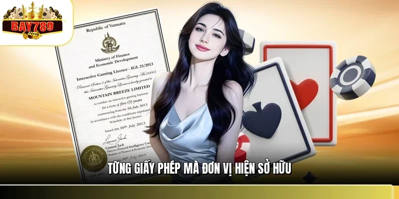 BAY789 Có Giấy Phép Gì Đảm Bảo Sự Uy Tín Và Hợp Pháp 2 Từng giấy phép mà đơn vị hiện sở hữu
